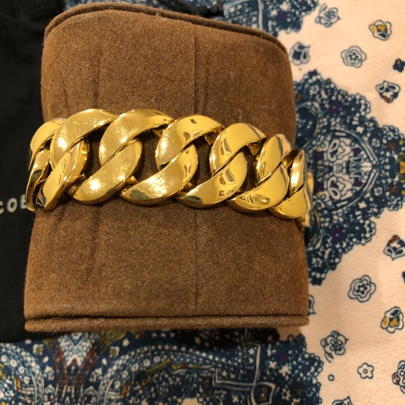 Marc Jacobs gold turnlock chain link bracelet - Picture 5 of 8